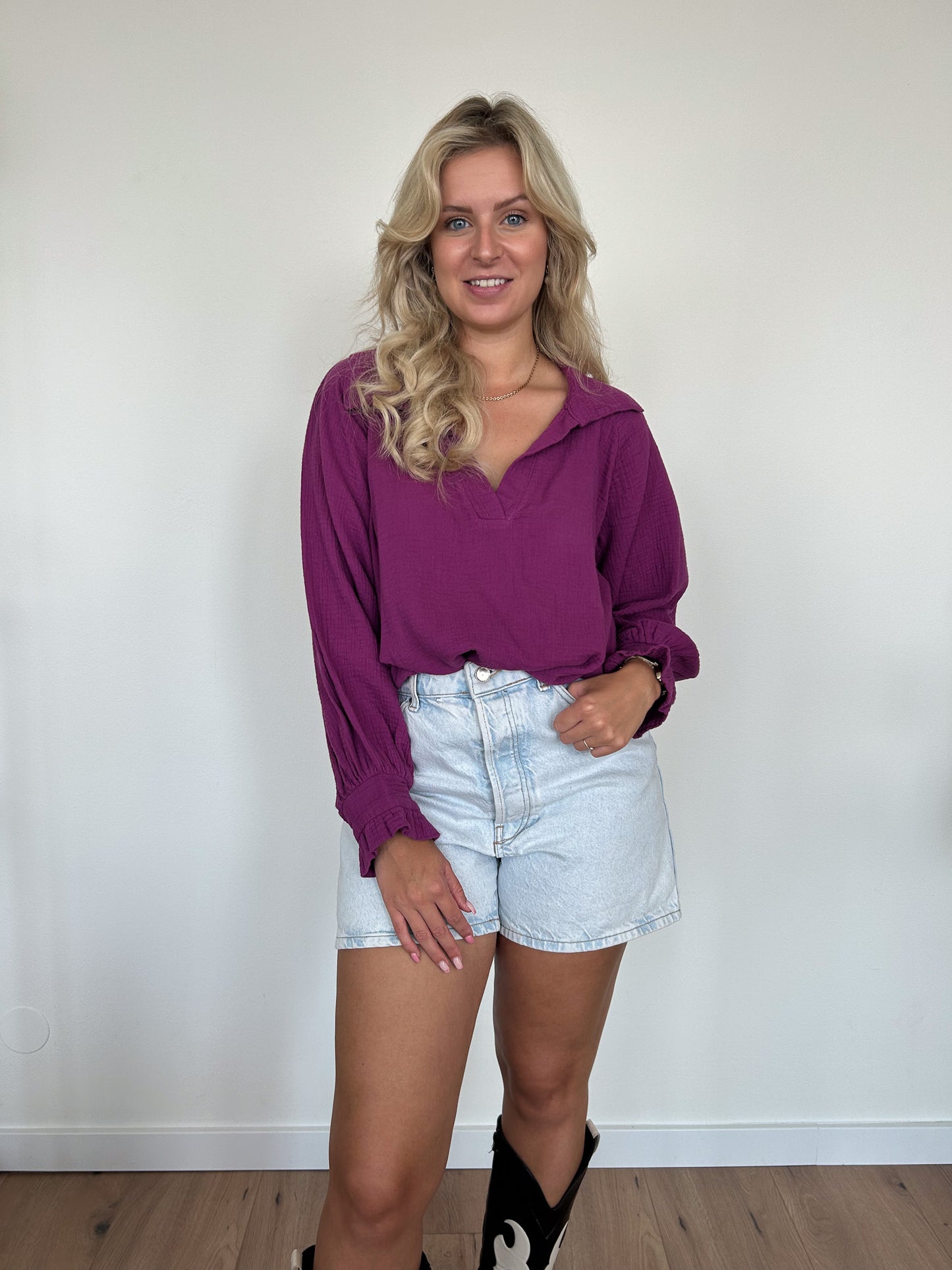 Blouse fuchsia