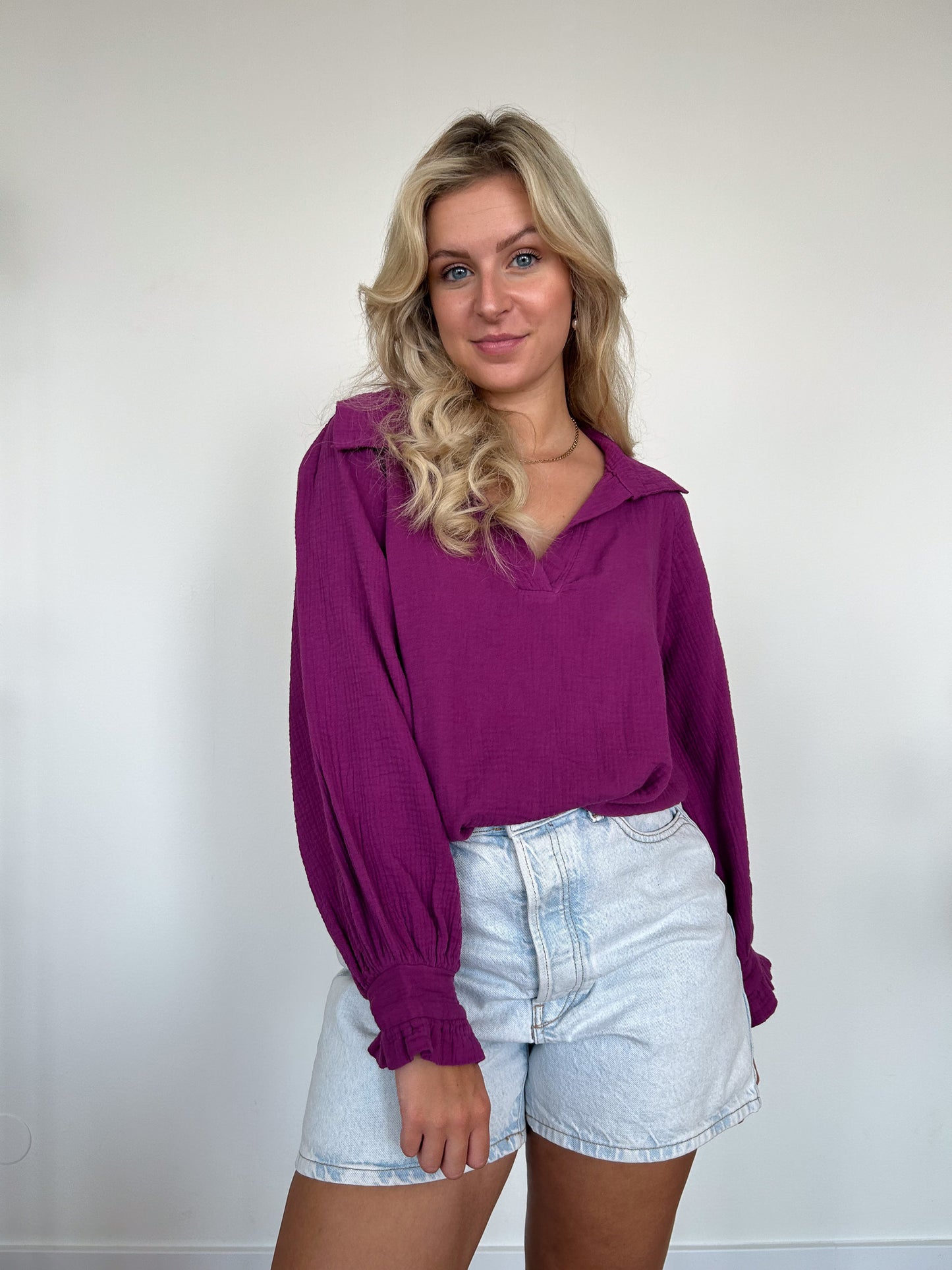 Blouse fuchsia